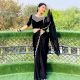 Black Crepe Georgette Bollywood Saree with Lace Border